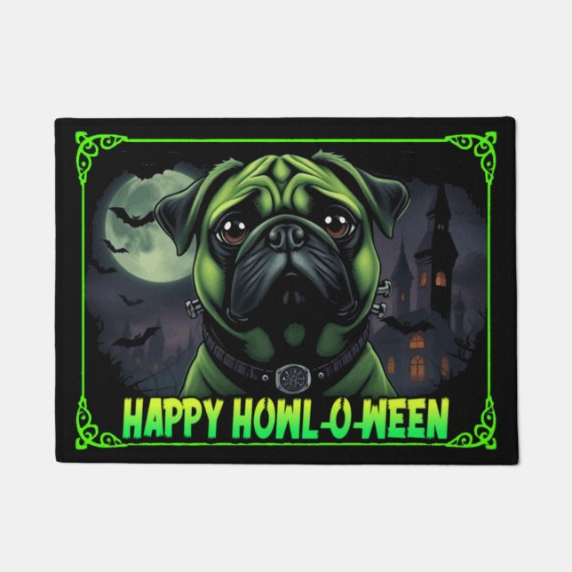 Pugstein Happy Howl-o-ween Fußmatte (Vorderseite)