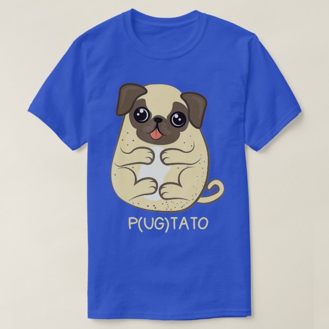 Pugtato Mops Potato Dog Lover Geschenk T-Shirt (Design vorne)
