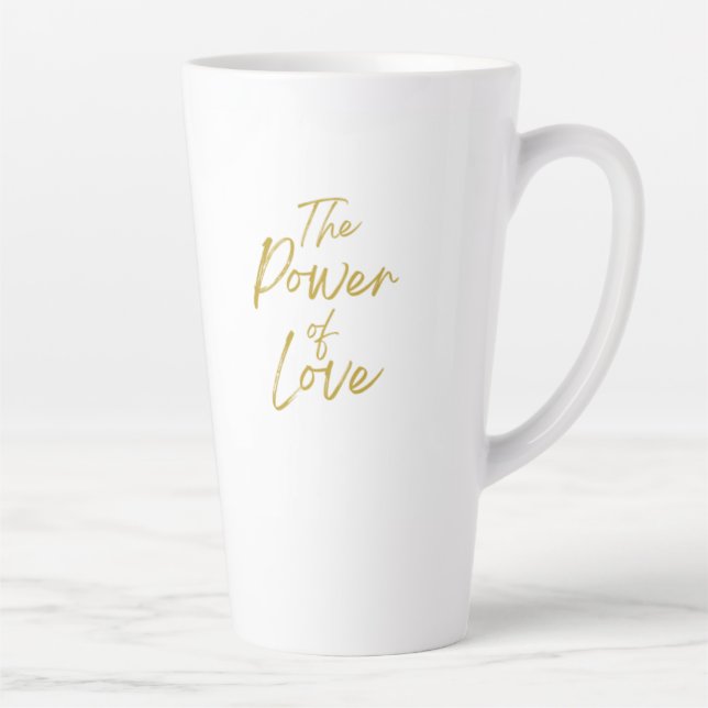 Puissance de l'amour grande latte Mug (Droite)