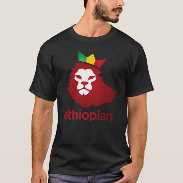 Puissance éthiopienne - le T-shirt foncé de base (Devant)