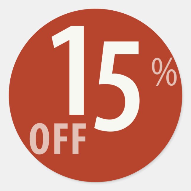 Puissant 15% DE BON VOYAGE - Sticker (Devant)