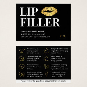 Puissante carte d'arrière-soin Black & Gold Lip
