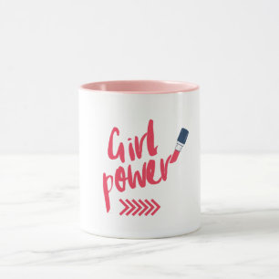 Puissante fille rose gras Mug