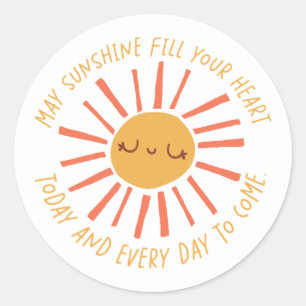 Puisse Sunshine remplir votre autocollant de coeur