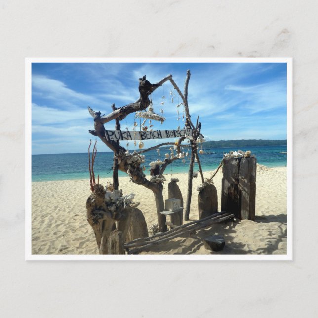 Puka Strandskulptur Postkarte (Vorderseite)