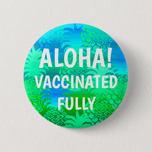 Pukana Hawaiian Ananas Aloha Impfknopf Button