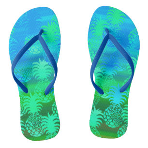 Pukana Hawaiian Pineaple Sunset Blend Flip Flops
