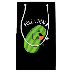 Puke cumber Funny Cucumber Pun Dark BG Kleine Geschenktüte