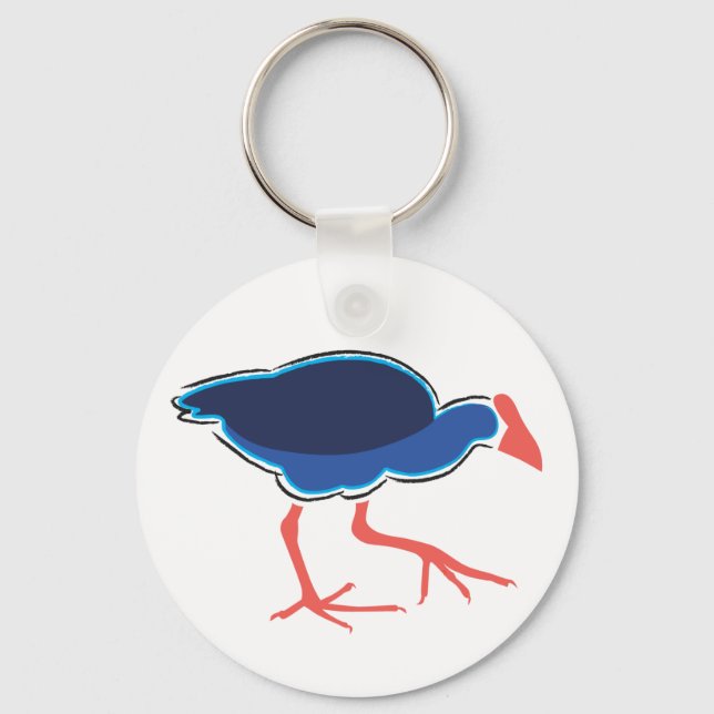 Pukeko Schlüsselanhänger (Vorderseite)