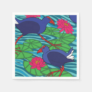 Pukeko-Vogelserbse Serviette