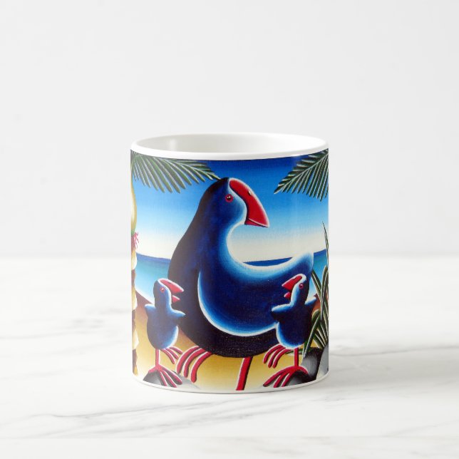 Pukekos u. Nikau Kaffeetasse (Mittel)