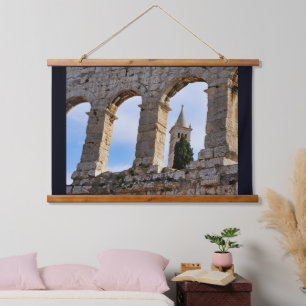 Pula Arena Kroatien Wandteppich Mit Holzrahmen