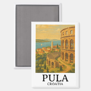 Pula Croatia Reisen Kunst - Küstenstadt Magnet