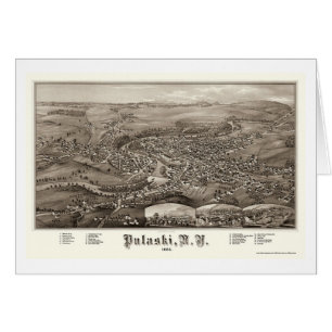 Pulaski, carte panoramique de NY - 1885
