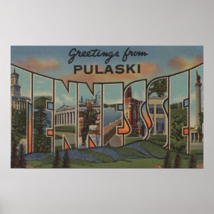 Pulaski, Tennessee - Große Buchstabenszenen Poster