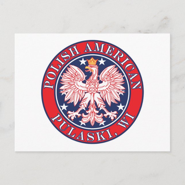 Pulaski Wisconsin Polnisch Postkarte (Vorderseite)