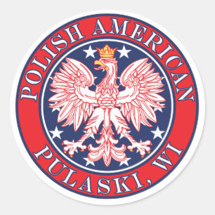 Pulaski Wisconsin Polnisch Runder Aufkleber