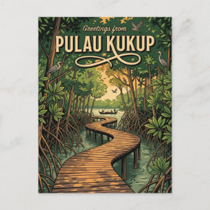 Pulau Kukup Johor Nationalpark Malaysia Postkarte