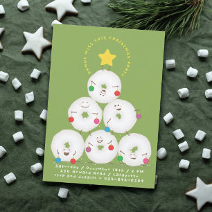 Pulbesäumter Zucker Donuts Baumweihnachtsgebäck Pa Einladung