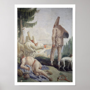Pulcinella am Feiertag Poster
