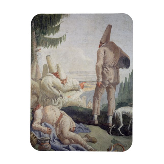 Pulcinella auf Urlaub Magnet (Vertikal)