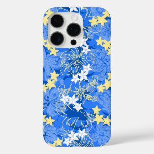 Pulelehua Butterfly Hibiskus Hawaiian Blue iPhone 16 Pro Hülle