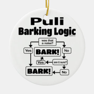 Puli Barking Logic Keramik Ornament
