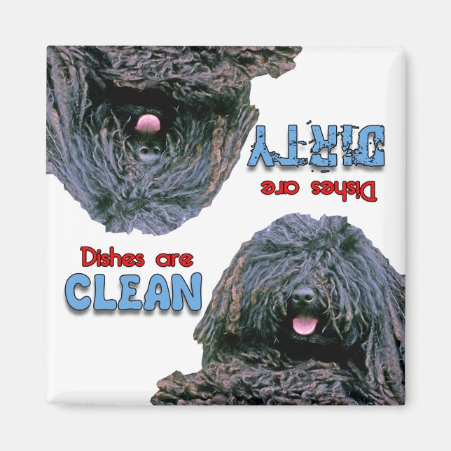 Puli Dog Liebhaber Geschirrspülmaschine Magnet (Vorne)