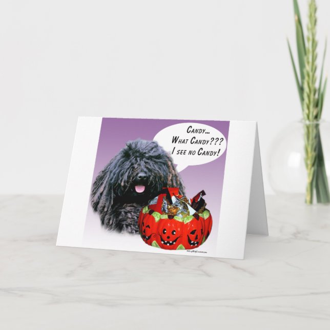 Puli Halloween Candy Karte (Vorderseite)