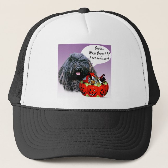 Puli Halloween Candy Truckerkappe (Vorderseite)