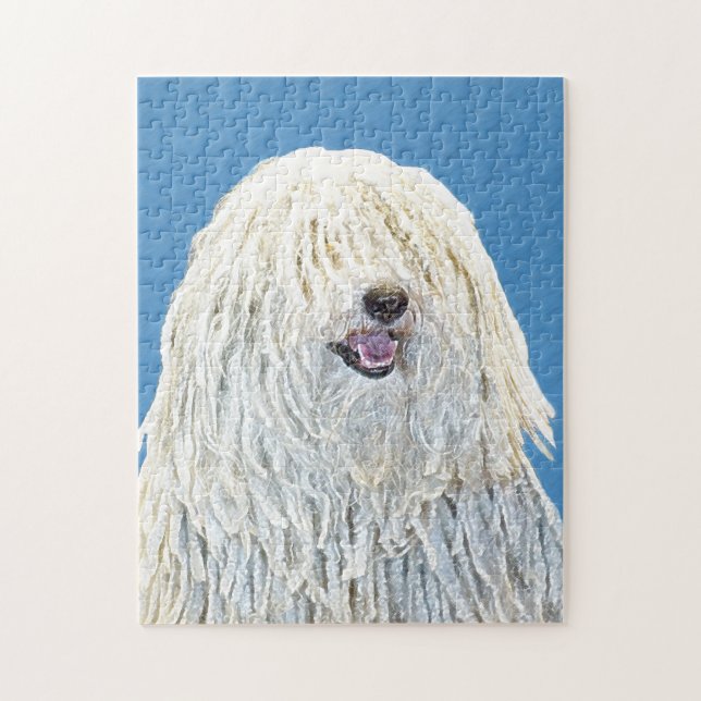 Puli-Malerei - Niedliche Original Hunde-Kunst (Vertikal)