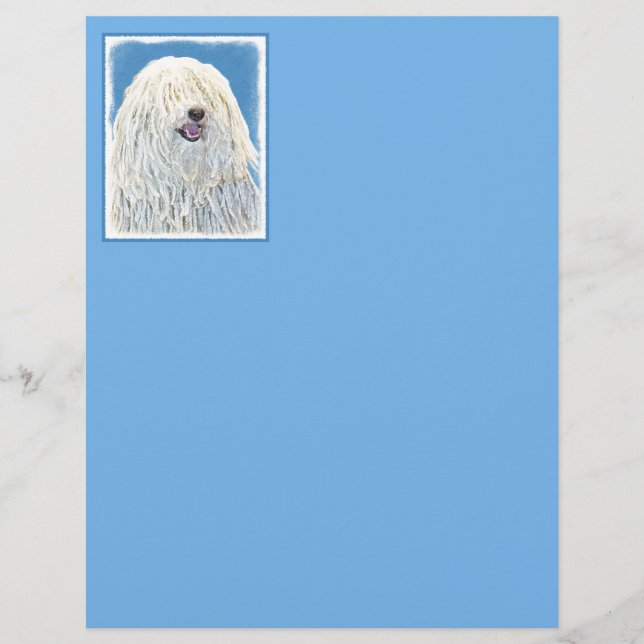 Puli-Malerei - Niedliche Original Hunde-Kunst (Vorderseite)
