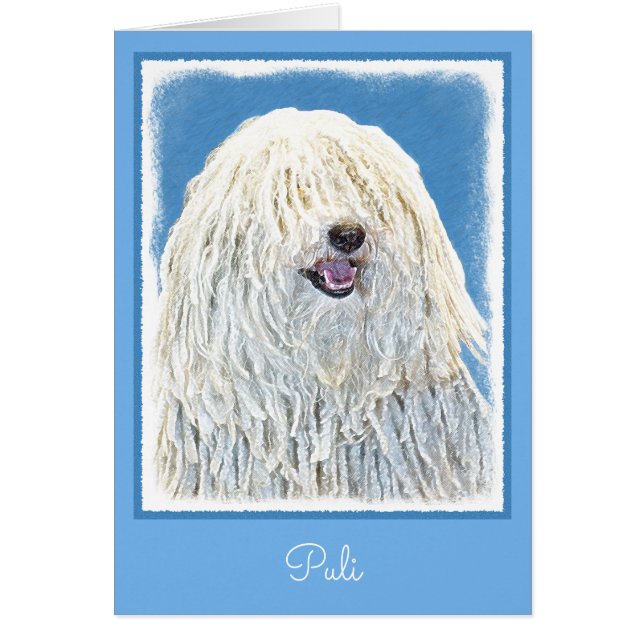 Puli-Malerei - Niedliche Original Hunde-Kunst (Vorne)