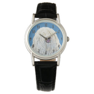 Puli-Malerei - Niedliche Original Hunde-Kunst Armbanduhr