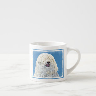 Puli-Malerei - Niedliche Original Hunde-Kunst Espressotasse