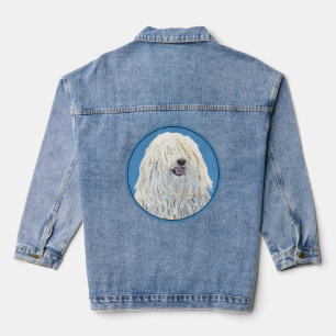 Puli-Malerei - Niedliche Original Hunde-Kunst Jeansjacke