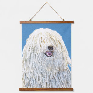 Puli-Malerei - Niedliche Original Hunde-Kunst Wandteppich Mit Holzrahmen