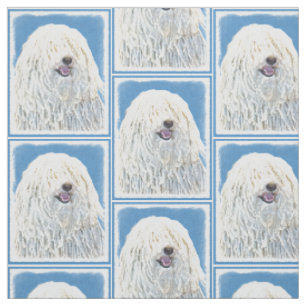 Puli Malerei - niedliche ursprüngliche Hundekunst Stoff
