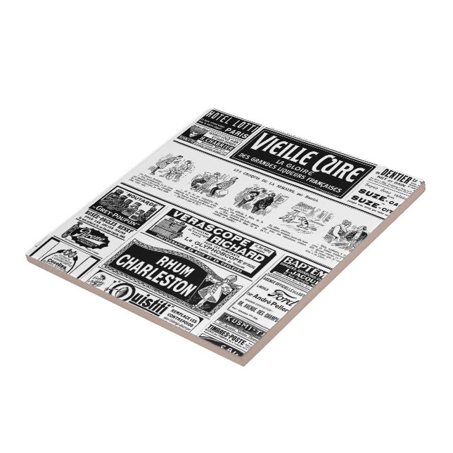 Pulicidad, Tageszeitung, altertümliche, Fliese (Seite)