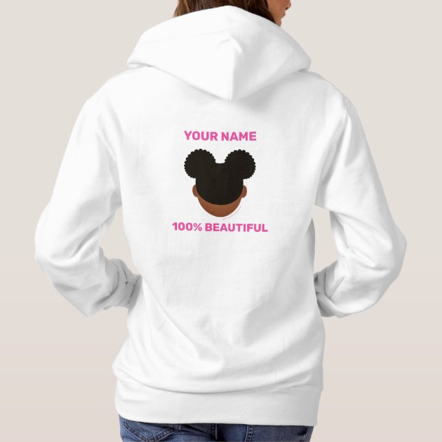 Pull À Capuche 100% Naturel Avant cheveux N Retour (Dos)