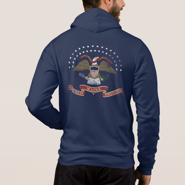 Pull À Capuche 20ème Emblème du Maine - affligé (Dos)
