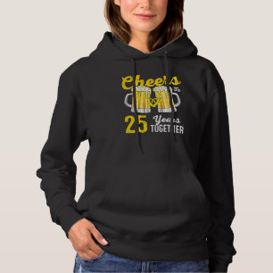 Pull À Capuche 25 ans ensemble Funny 25e Mariage Annive