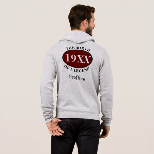 Pull À Capuche 60e anniversaire personnalisé Naissance d'une lége