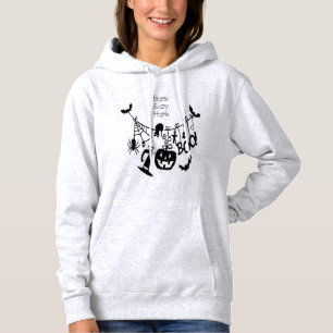 Pull À Capuche Accueil Citrouille de chauves-souris, Chat noir, V