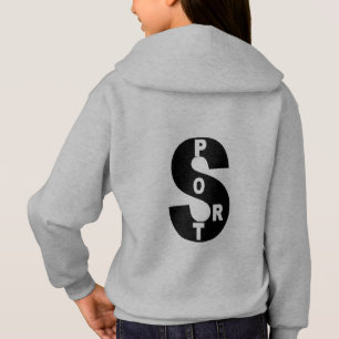 Pull à capuche acier dos filles  DESIGN SPORT