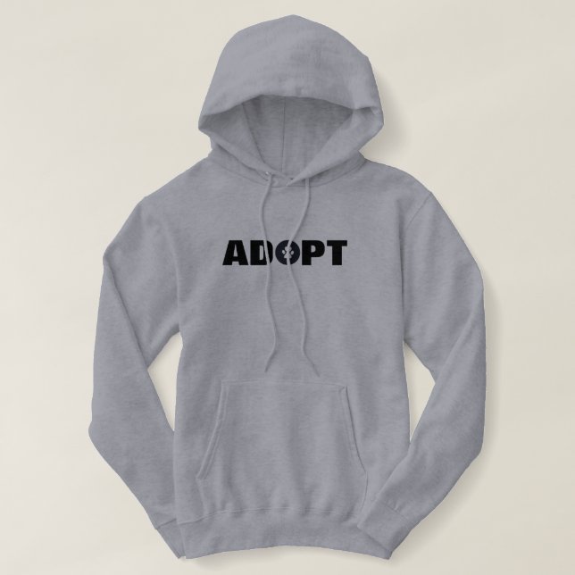 Pull À Capuche Adopter Empreinte de Patte (Design devant)