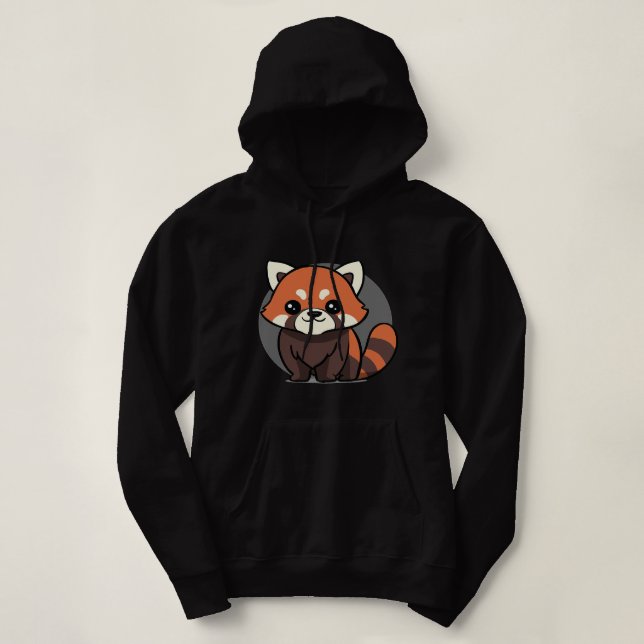 Pull À Capuche Adorable Chibi Kawaii Baby Red Panda Lover 160 (Design devant)
