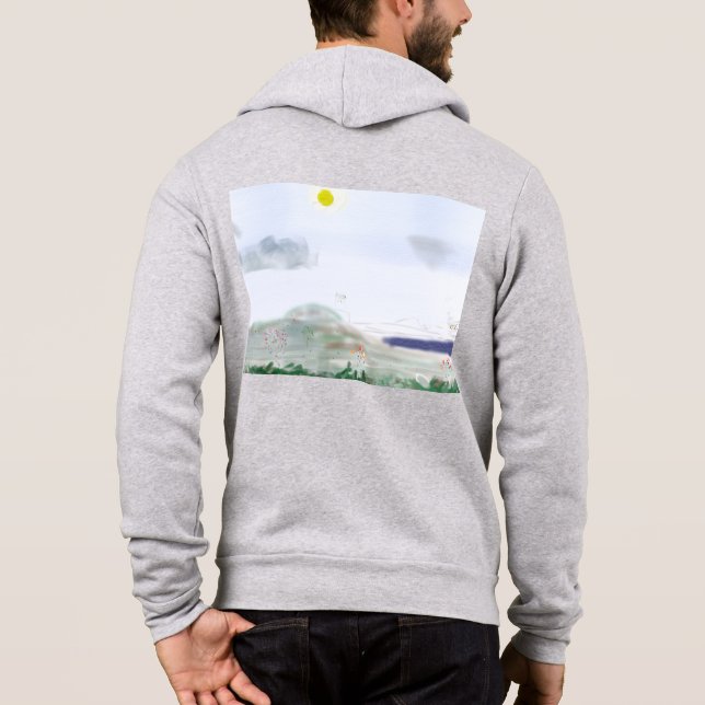 Pull À Capuche Adult Springtime Art Hoodie (Dos)