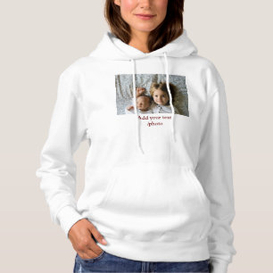 PULL À CAPUCHE AJOUTER VOTRE TEXTE PHOTO NOËL