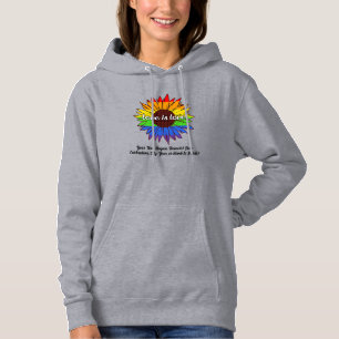 Pull À Capuche Ajouter Votre Texte, Rainbow Sunflower Love Is Lov
